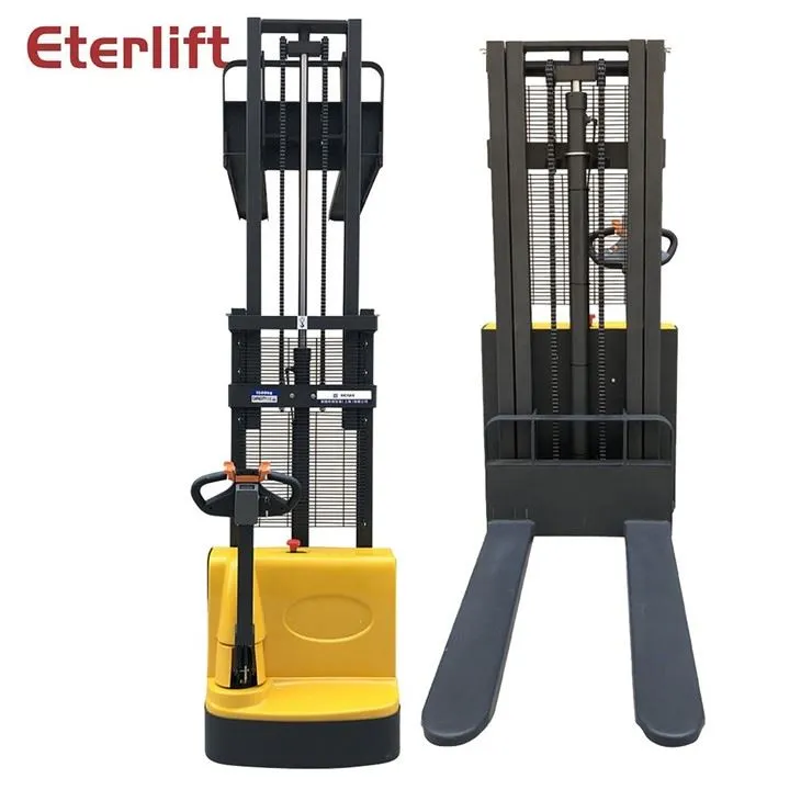 110v 220v elektrik Pallet Stacker Forklift