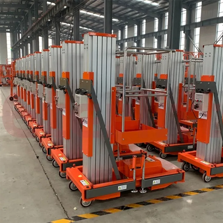 Single Mast aliminyòm alyaj Lift la